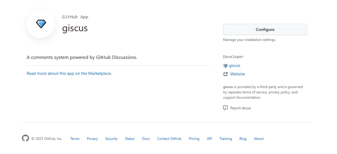 Install Giscus App
